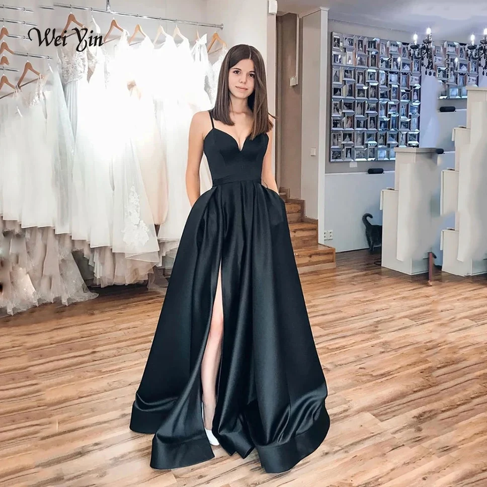 Vestidos De Noche formales largos negros elegantes Vestidos largos