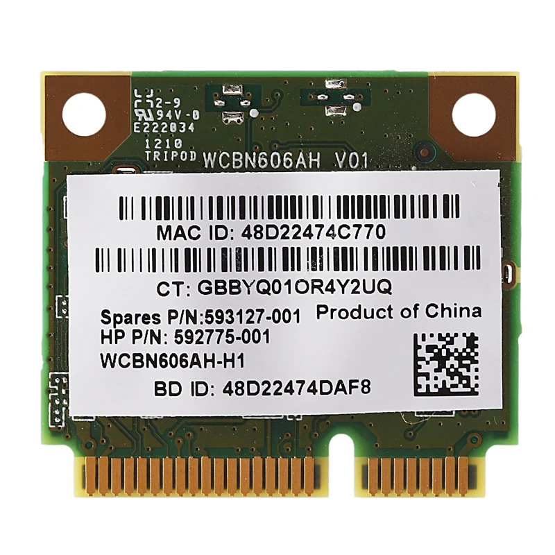 AR9285 AR5B195 150M+ BT3.0 Половина Mini PCI-E Беспроводной карты SPS: 593127-001 592775-001 аккумулятор большой емкости для 430 431 435 436 4530S