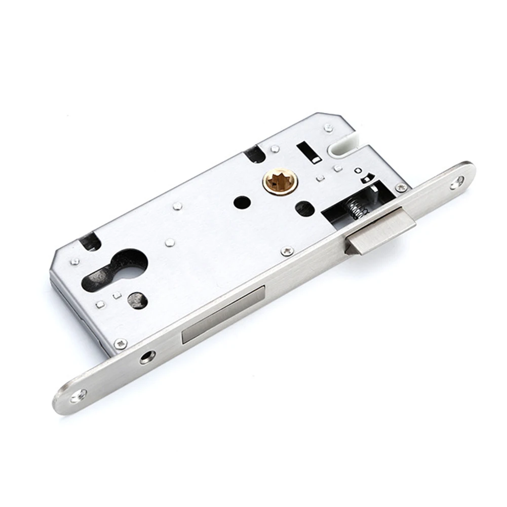 

Door Lock Set Hardware Easy Install Practical Copper Home Key Cylinder Durable Accessory Anti Theft Double Tongue With Screws