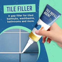 Tile Repair Agent Pen White Tile Refill Grout Pen Tile Gap Repair Wall Repair Cream Porcelain Filling Mouldproof Cleaner Agent