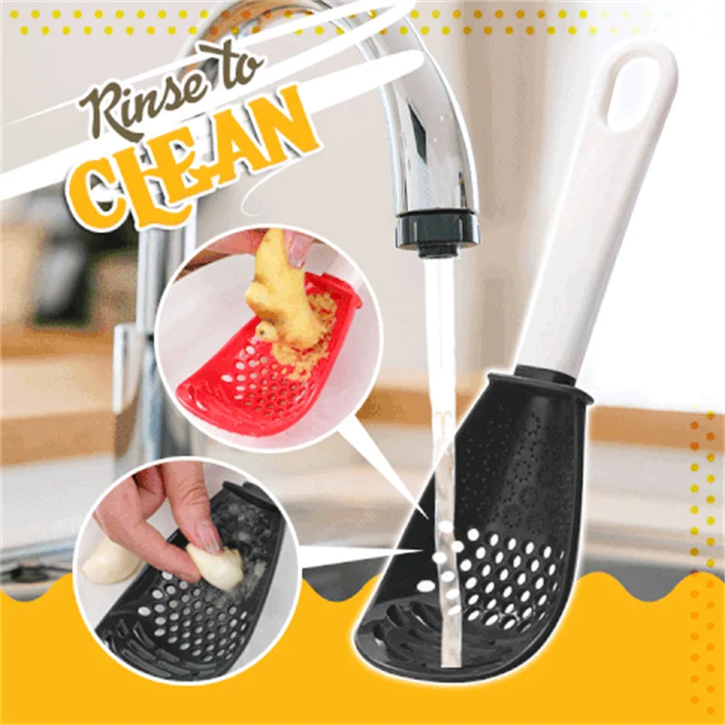 New Multifunctional Kitchen Cooking Spoon Heat-resistant Hanging Hole Innovative Potato Garlic Press Colander 4 New Multifunctional Kitchen Cooking Spoon Heat-resistant Hanging Hole Innovative Potato Garlic Press Colander 4