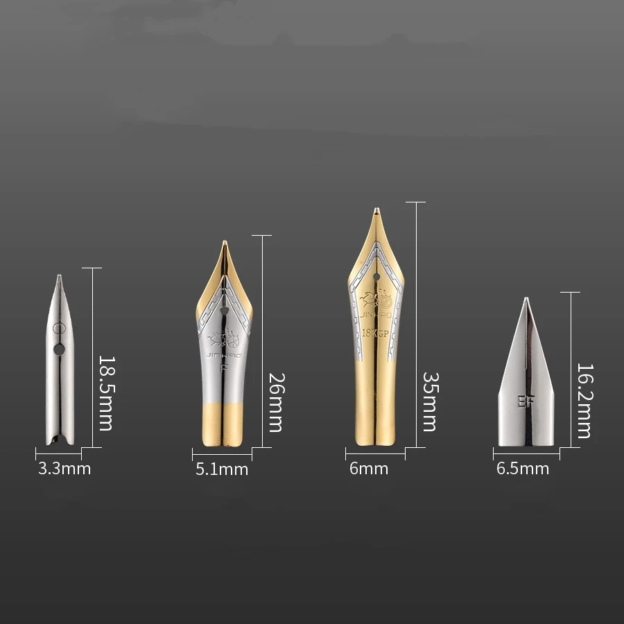 fountain pen 1pcs Jinhao Original Nib for Fountain Pens, 18KGP M, 0.38mm F, EF Tip Ink Pens Accessories, Converter A6431