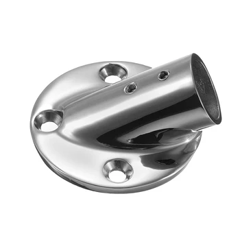 

Boat Tube Pipe Base 316 Stainless Steel Marine 30° Railing Handrail Fitting Rails Pipe Base Marine Hardware Durable Reusable