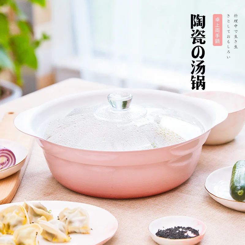 Домашняя кастрюля для заушников керамическая антипригарная плита суп рис