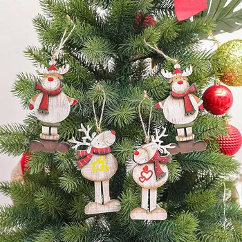 

Christmas Tree Wooden Pendants Ornaments Tree Hanging Ornament Christmas Decorations for Home New Year Gifts 2020 Sep 16th