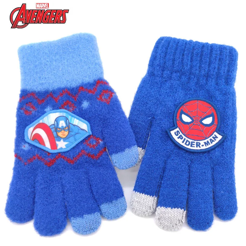

Original Disney Marvel Spider-man Boy And Girl Gloves Children Winter Warm Windproof Gloves With Velvet Touch Screen