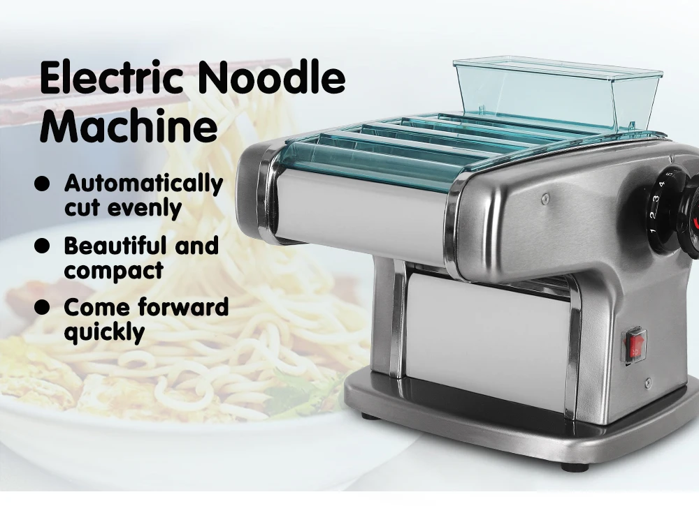 Description Picture 4 of itemITOP Electric Pasta Machine Noodle Maker 220V Commercial Stainless Steel Pressing Machine Dough Cutter Dumpling Skin