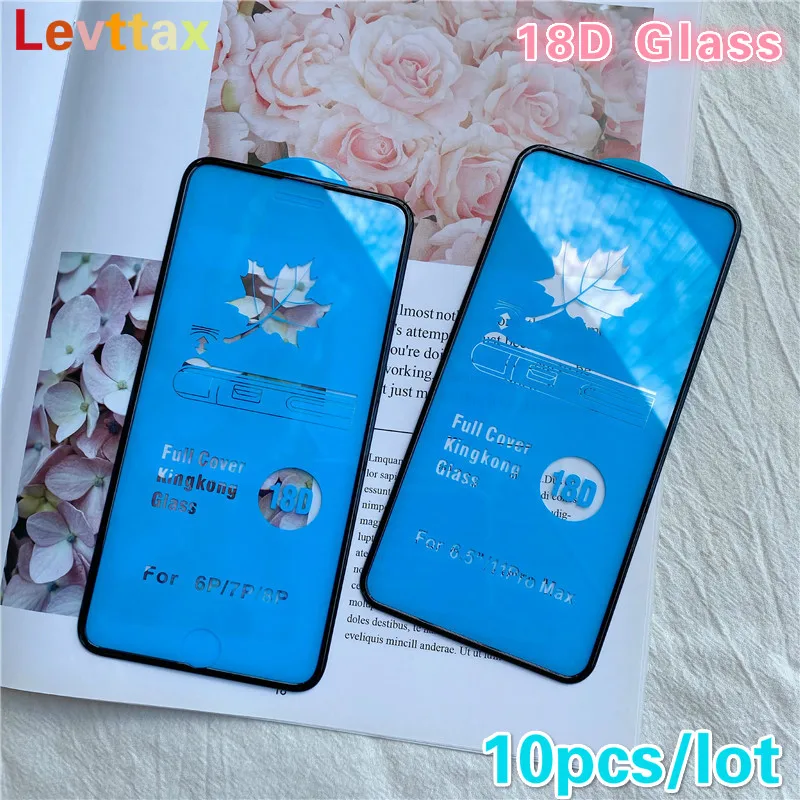 10Pcs 18D Airbag Anti-Shock Tempered Glass Film For iPhone 12 Mini 11 Pro Max XR X XS Max 8 7 6 Plus Full Cover Screen Protector