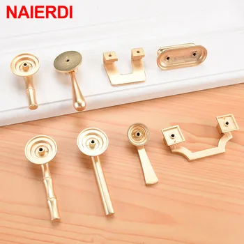 NAIERDI Vintage Gold Cabinet Pulls Zinc Alloy European Furniture Handle Kitchen Cupboard Handle Drawer Knobs Hardware