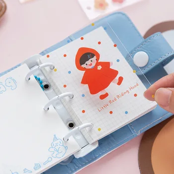 

4 Sheets Cute Japanese Stationery Papeleria Pvc Separator Page 3 Hole Mini Diary Notebook Plastic Kawaii Loose-leaf Journal Deco