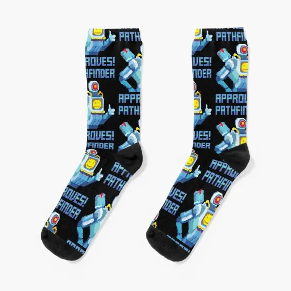 Apex Legends Pathfinder Approves Crew Socks Women Girls Mens Best Breathable Cartoon Sports Cotton Autumn Short Cute Pattern | Женская