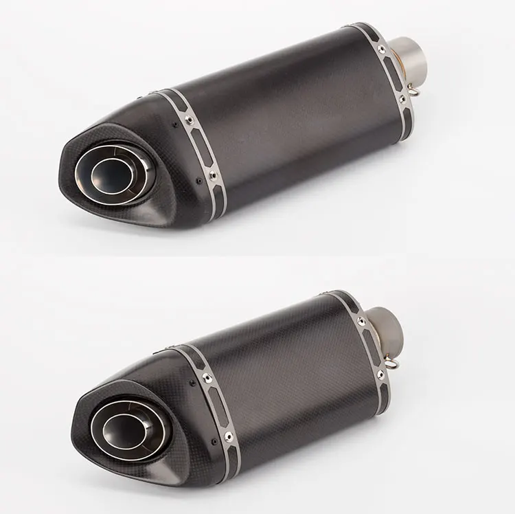 

Universal Motorcycle Modified Exhaust Pipe Muffler Four Corners All Carbon CBR300 R15 V3 RC390 R3 GSXR