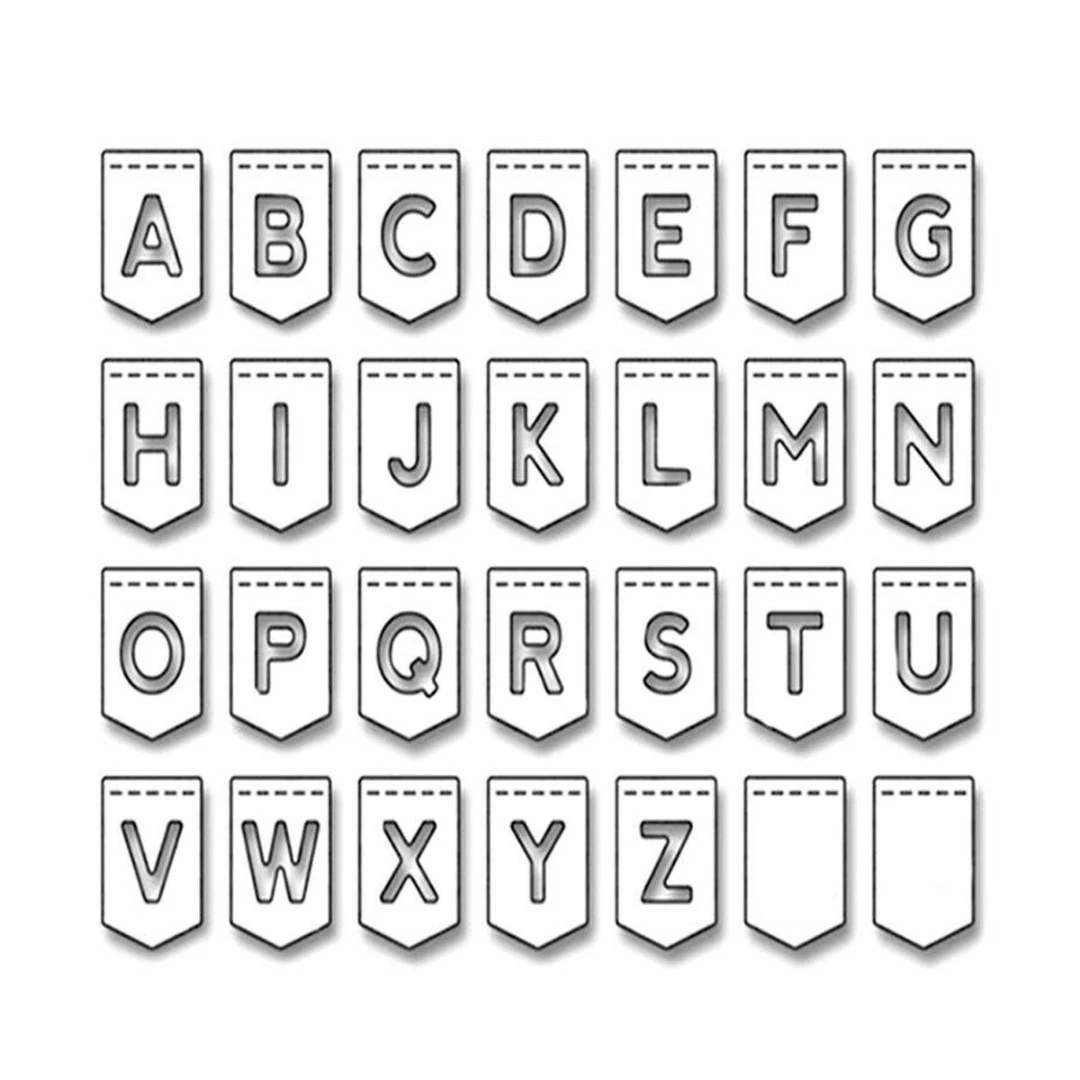 Alphabet Letter Metal Cutting Die Diy Scrapbooking Paper Cards Stencil Template Embossing Tools Decorative Craft Die Cutting Dies Aliexpress