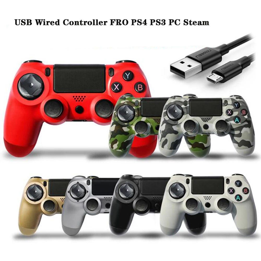

USB Wired PS4 Controller Gamepad For PlayStation 4 Pro/Slim PC/Steam Dualshock 4 Joystick