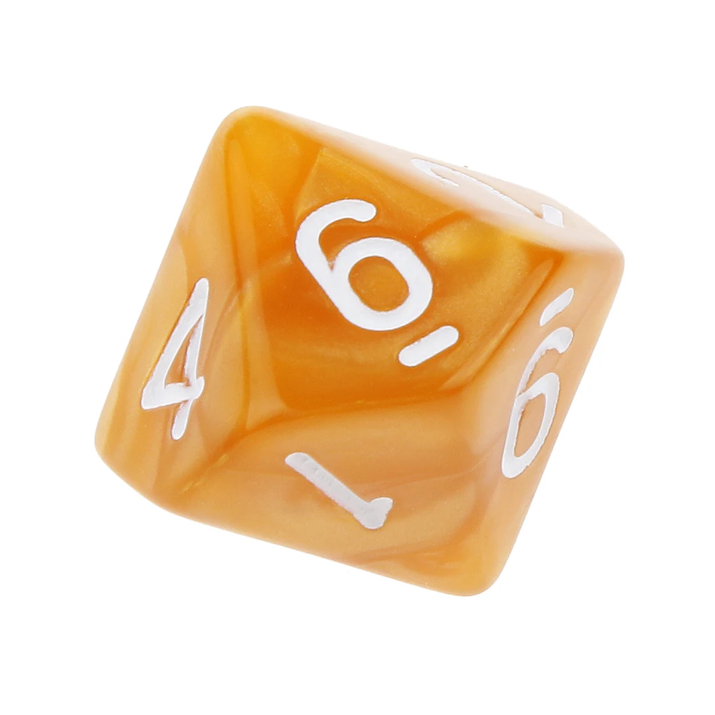 20x 22mm Ten Sided Dice D10 for Playing Dungeons D&D TRPG Roleplay Game Toys Party Gambling Dices Game Digital Dices