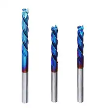 

3Pcs End Mill Cutter Tungsten Steel Durable Wear Resistance Wide Application CNC Router Bits End Mill Cutter