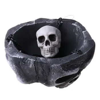 

Halloween Hanging Chain Skull Pendant Bowl Portable Props Decor Sculpture Decor 449C