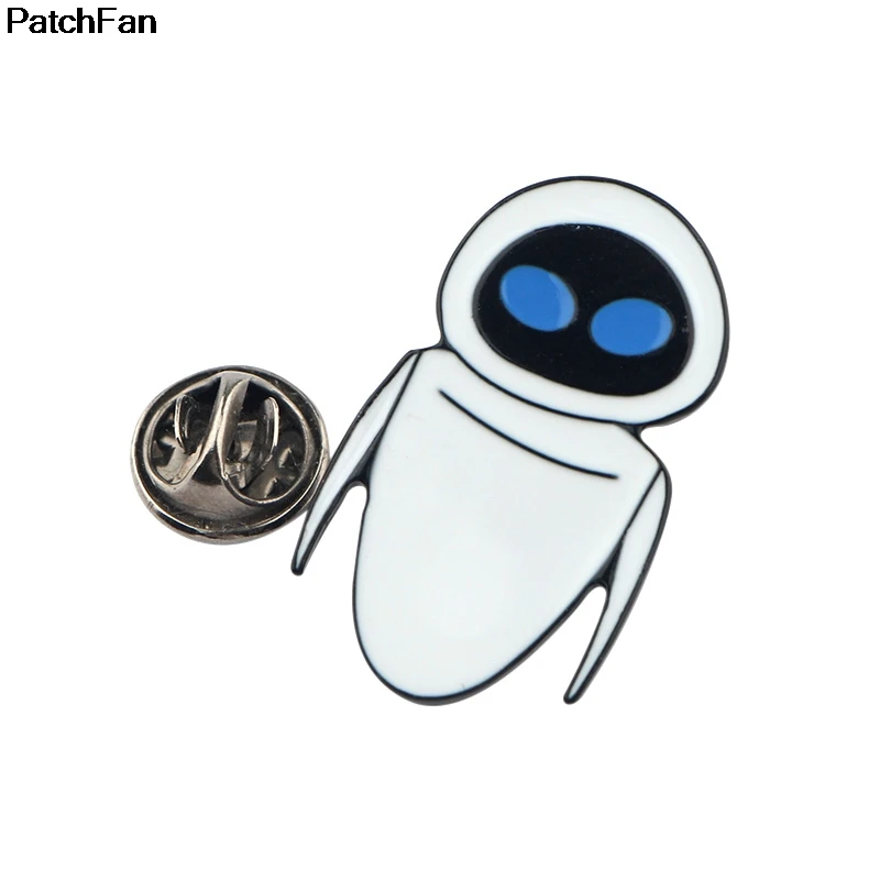 Patchfan эмаль на булавке робот Еву из цинкового insignia para рюкзак Одежда металлическая медаль за мешок рубашку значки Броши украсить A2457