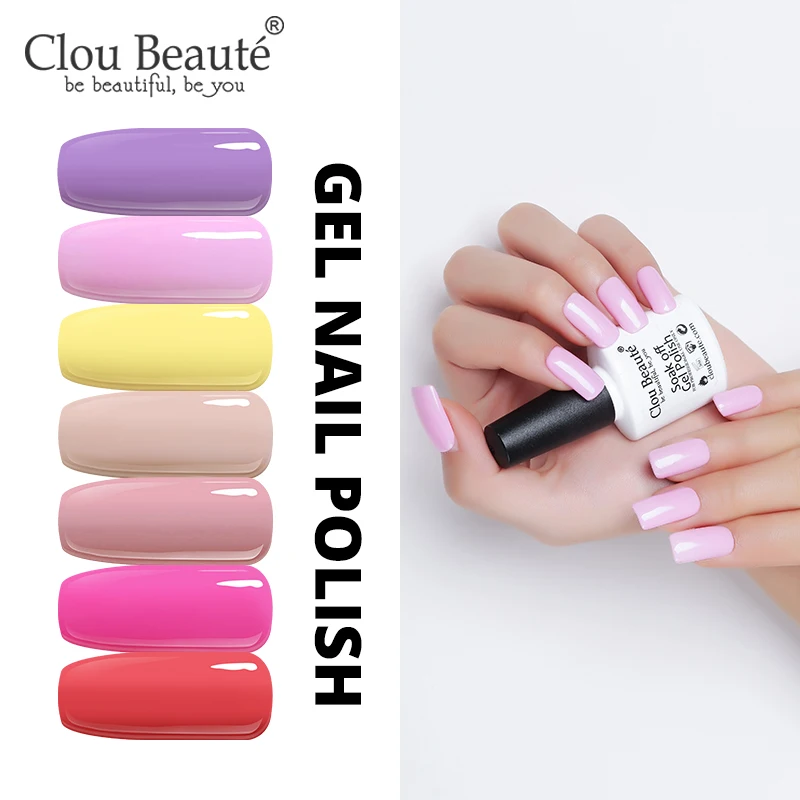 Clou Beaute 79 цветов смесь гелевая Краска Лак для ногтей 10 мл полупостоянная отделка