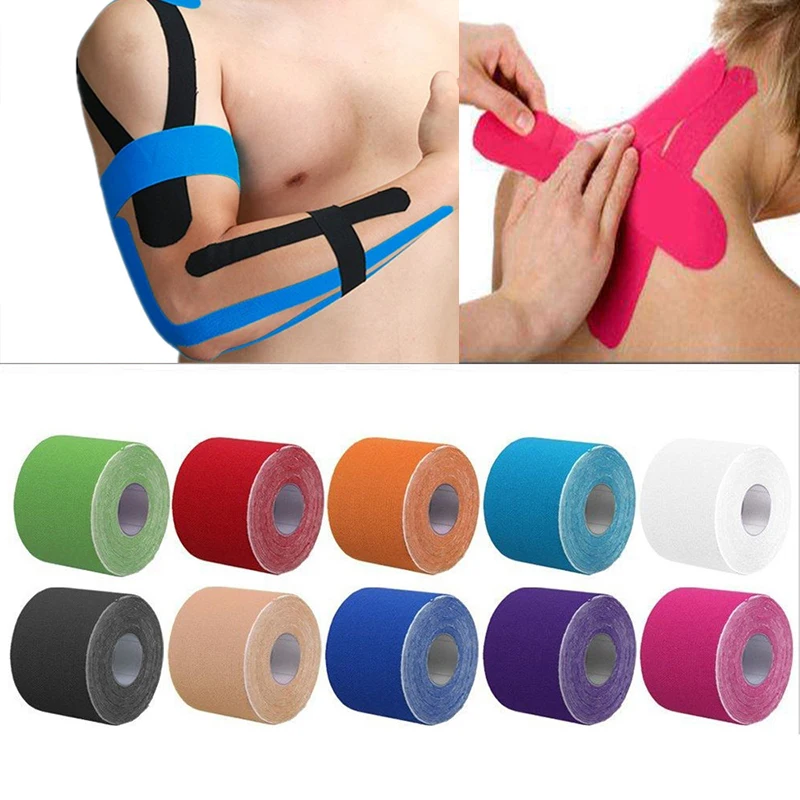 

2.5CM*5M Lenght Elastic Kinesiology Sports Tape Athletic Strapping Gym Tennis Fitness Running Knee Muscle Pain Care Therapeutic