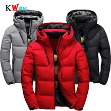 Мужская пуховая куртка Piumino Uomo Inverno Doudoune Мужская ветрозащитная верхняя одежда с капюшоном Повседневная белая пуховая куртка пальто