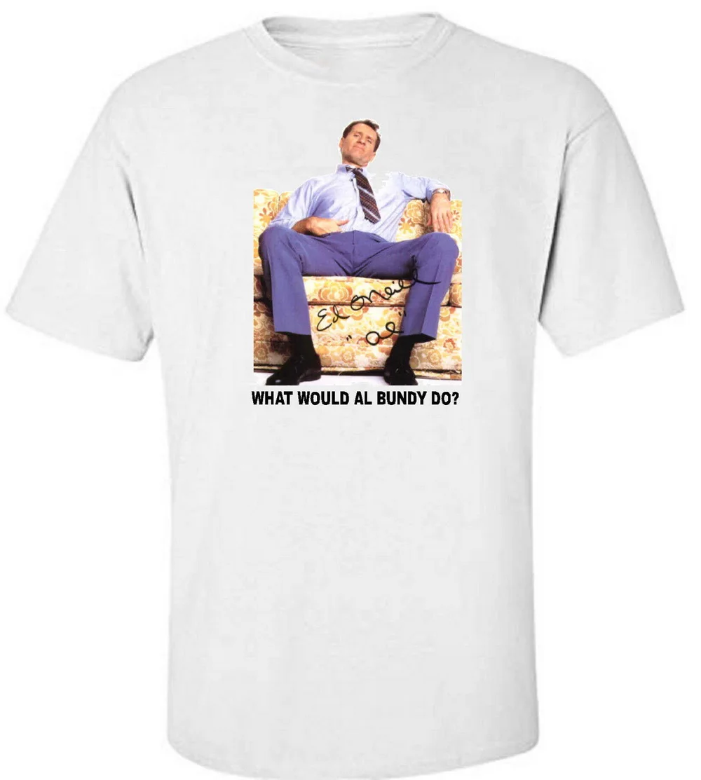 

MARRIED WITH CHILDREN AL BUNDY WWD RETRO TV WHITE T-SHIRT Loose Size Top Tops Tee Shirt