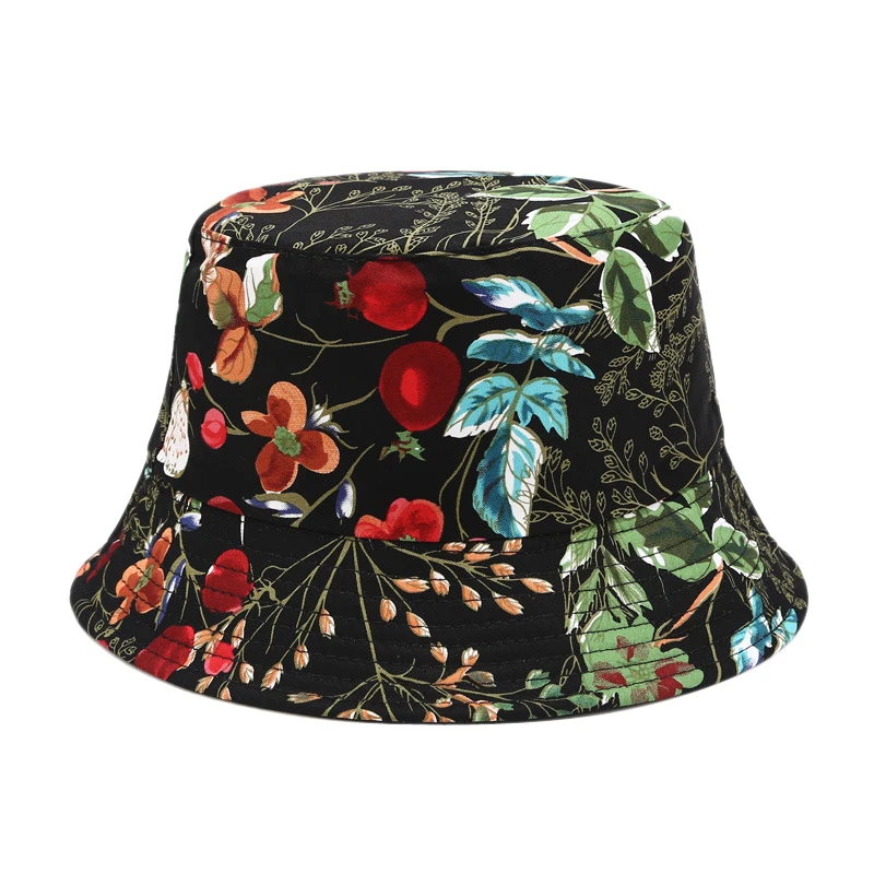 Женская двусторонняя шапка-ведро для рыбалки, уличная Панама, хип-хоп кепка с плоским дном, складная Рыбацкая Солнцезащитная шляпа - Цвет: Black