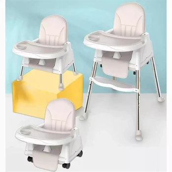 

3-in-1 Multi-function Baby Dining Chair Foldable Portable Baby Chair Seat without Cushion