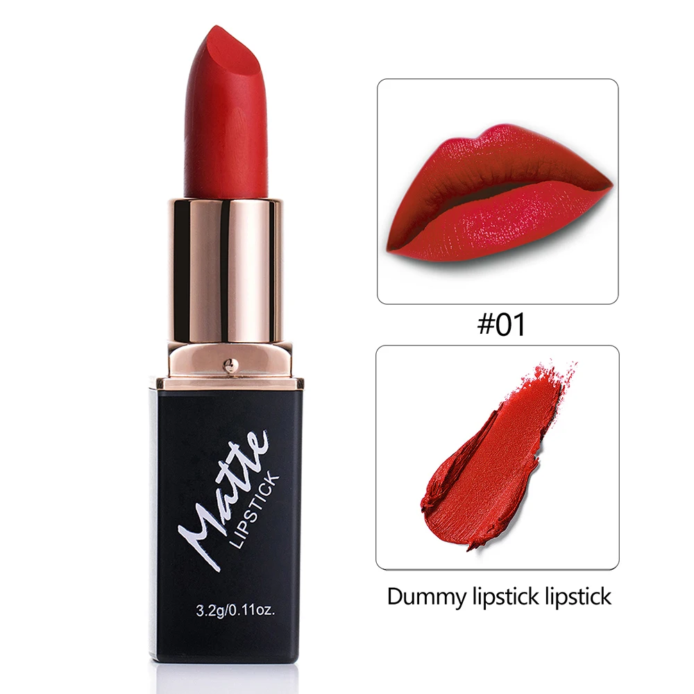 

12colors Lipstick Miss Matte Waterproof Velvet Moisturize Lip Stick Cosmetic Matte Makeup Beauty Long Lasting Lip for Women