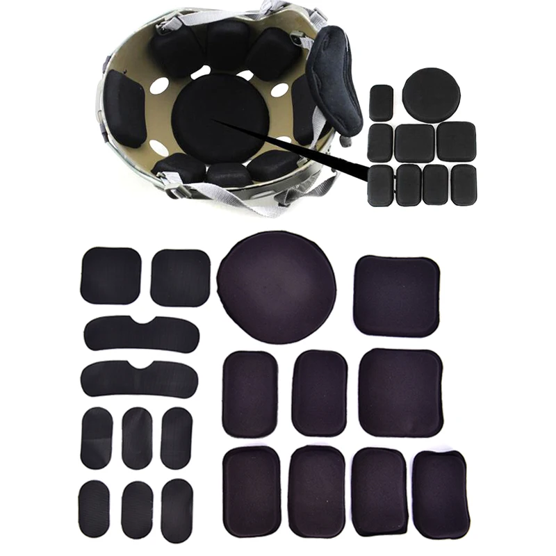 19Pcs/Set Tactical Helmet Protective Pad EVA Paintball Helmet Accessories