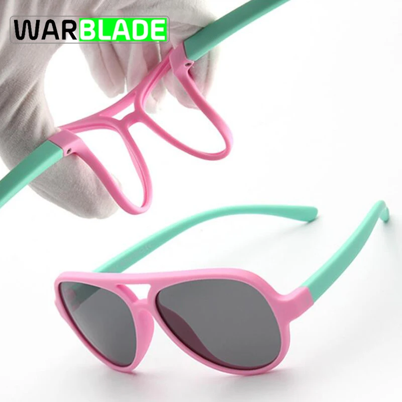 WarBLad/Модные Детские поляризованные солнцезащитные очки UV400 для мальчиков и девочек, детские очки с гибкой оправой, защитные очки, солнцезащитные очки
