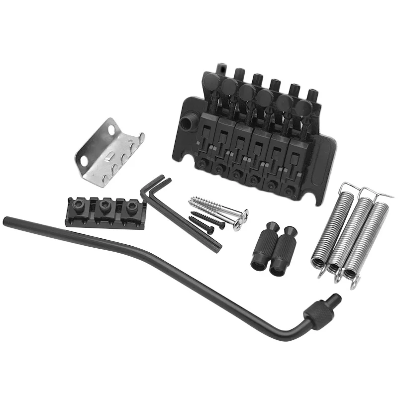 

Electric Guitar Tremolo Bridge Systems with Logo Double Locking Edge with Whammy Bar,Black