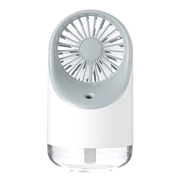 

Misting Night Light Fan, 3-In-1 Functional Portable Desk Mini Fan USB Rechargeable for Home Office Outdoor Travel