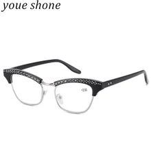 Youe shone Новые Дамские очки для чтения из смолы очки для чтения зеркальные очки для чтения рамка кошачий глаз алмаз