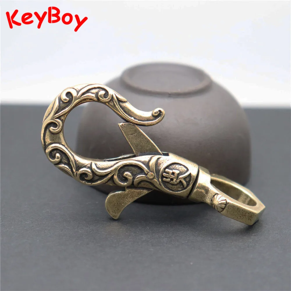 Китайский брелок Lucky винтажный из чистой меди с рисунком слона в форме носа для