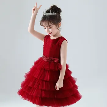 

Tick Tok 2020 New Girl Flower Dress Children's Dress Girl's Custom Princess Dress Short Puffy Dress Piano Birthday Party Dress