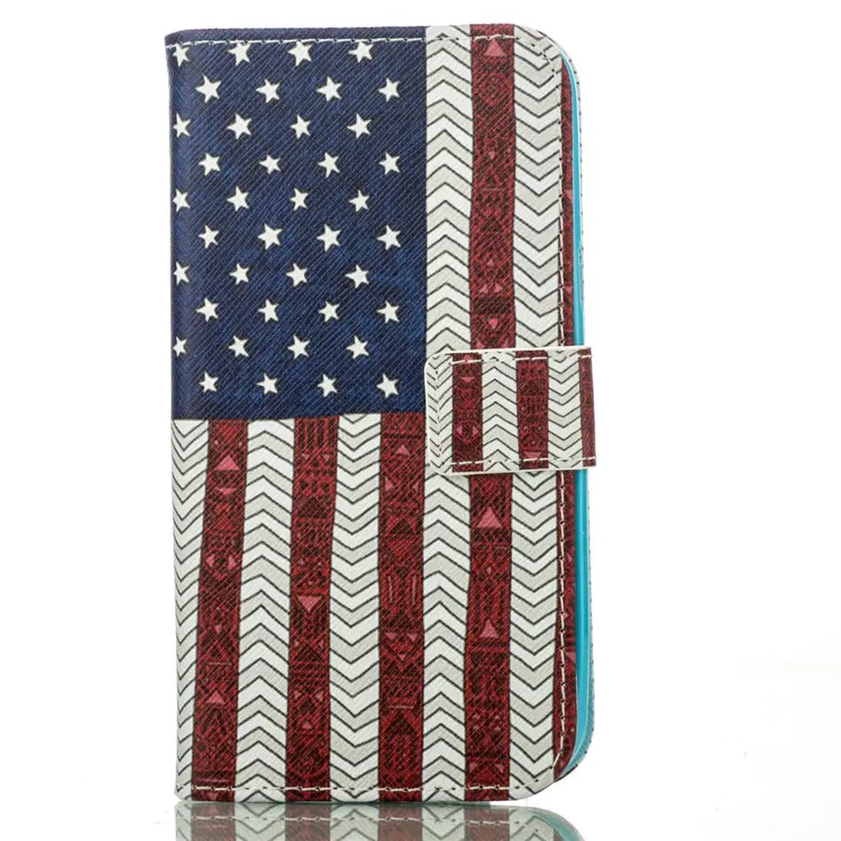 Чехол со слотом для карт для OPPO A73 F5 F7 F9 R17, сплошной цвет, милые кожаные чехлы, блестящий чехол-книжка, Классическая сумка для мобильного телефона D06F - Цвет: American Flag