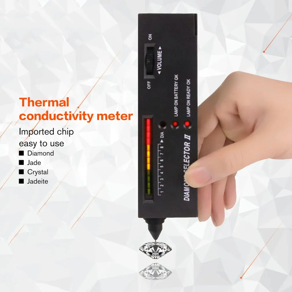 Hardness Identification Crystal Tester Tool Thermal Conductivity Meter Drill Pen Diamond Authentic
