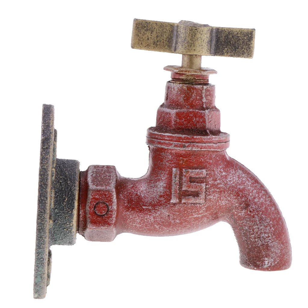 Vintage Retro Spigot Handle Knob Shaped Coat Robe Hook Metal Wall Mount Kitchen Bathroom Decor