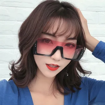 

2020 Semi-Rimless Square Sunglasses Women Vintage Gradient Lens Sunglasses Big Frame Rice Nail Eyeglasses Oculos Feminino UV400