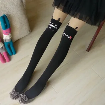 

Fashion Tights Women Over the Knee Tights Totoro Cartoon Tights High Stocking Sexy Sheer Pantyhose Long Sexy Girl Hosiery