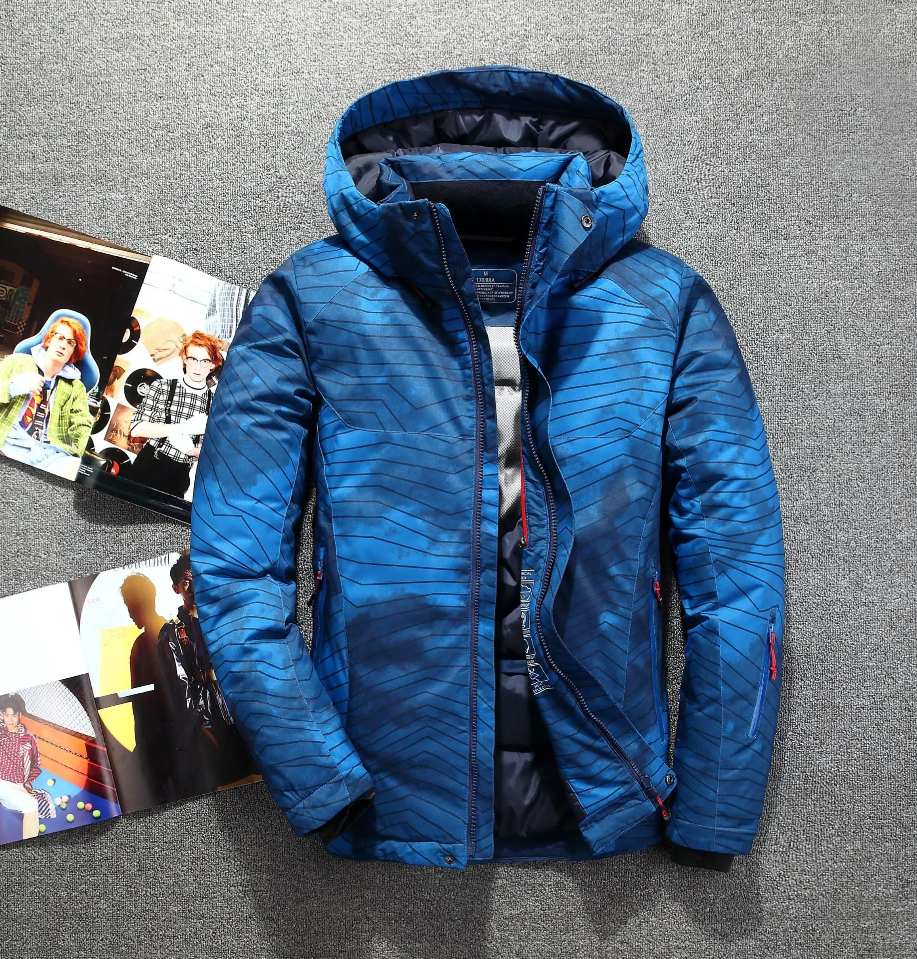 

Pop White Duck Down Jackets Mens Nice Winter M-3XL Thickening Down Coats Homme Hooded Keep Warm Overcoats Men Men Coat Winter