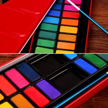 

Solid Watercolor Powder Paint Set Art Materials Children's Cake Powder Of Painting Multiple Pigment Colors Utensils Paintin U1A7