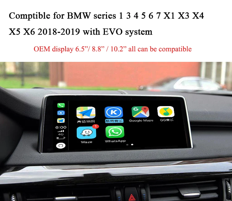 Беспроводное/проводное соединение CarPlay для F20 F21 F44 F52 BMW EVO системы бизнес навигации радио