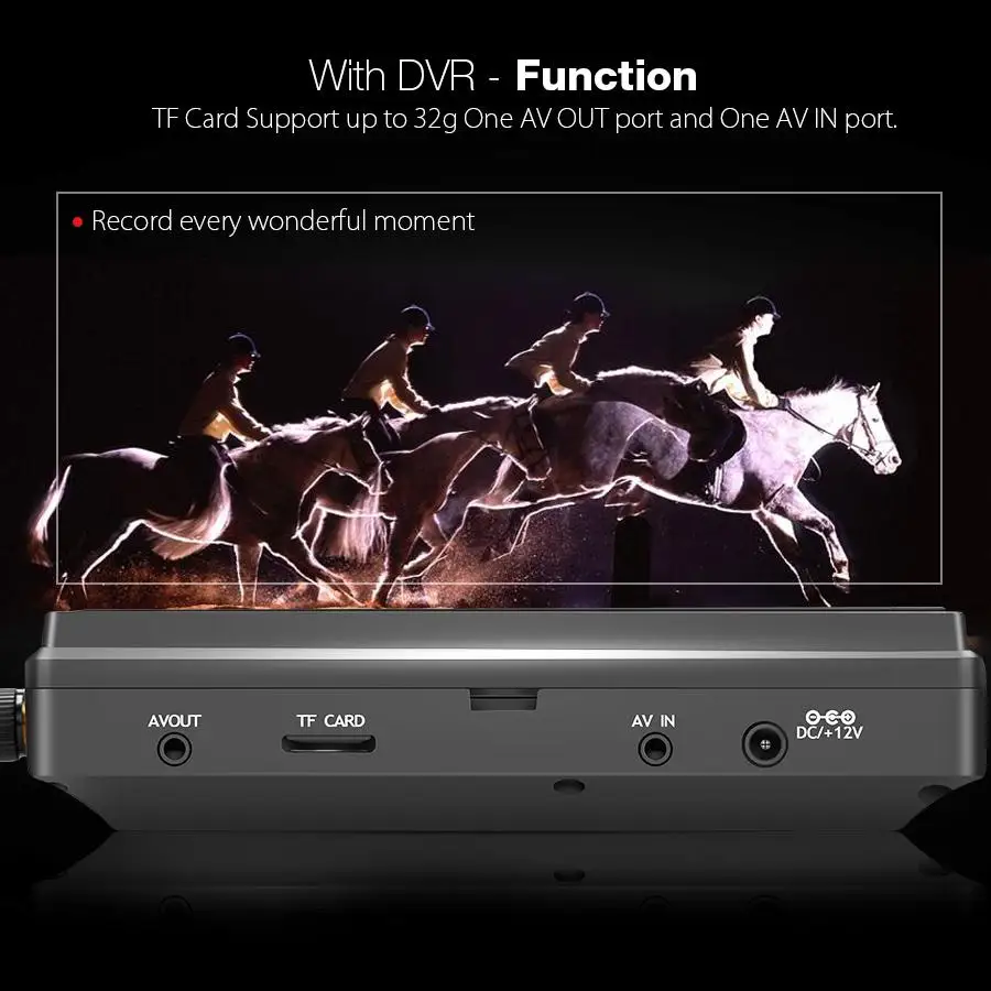 LCD5802D 5802 5,8G 40CH 7 дюймов FPV монитор с DVR встроенный аккумулятор видео экран антенна AV кабель зарядное устройство набор