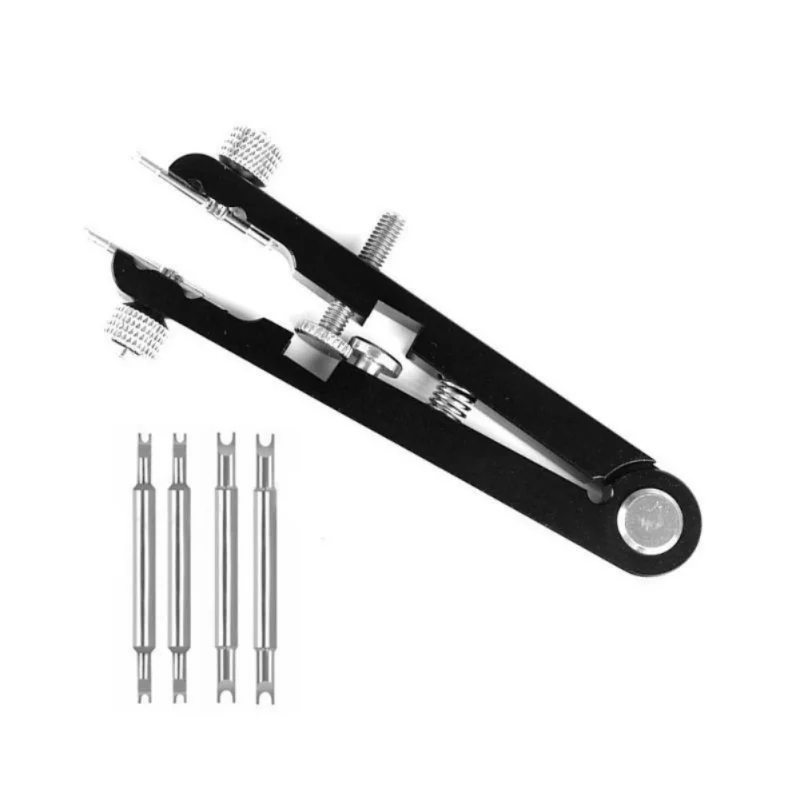 

Hot Watch Bracelet Spring Bar Standard Plier Remover Set Alloy Steel Watch Bands Repair Removing Tool With 6 Pin Forks