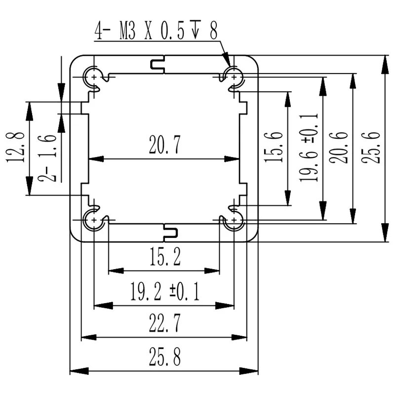 YONGU-H01-25W25H截面图