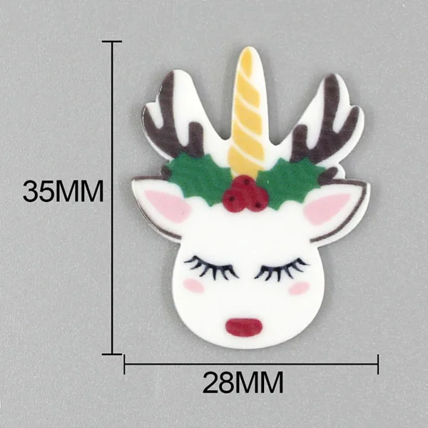 B14 10 шт./лот смешанные кабошоны в форме лошади из смолы с рогом Kawaii Flatback изделия из смолы DIY чехол для телефона/декоративные шпильки для волос - Цвет: B14
