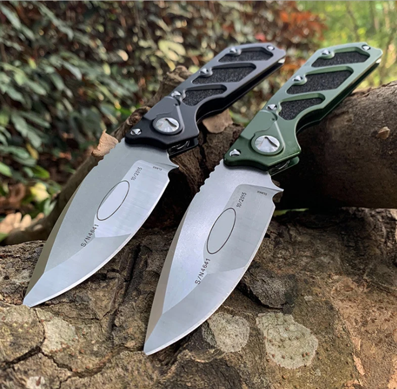 

Stitch folding Knife M390 ELMAX Blade Aluminum Alloy Handle Flipper Outdoor Tactical Camping Hunting EDC Utility Pocket Knives