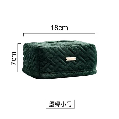 Креативное легкое роскошное постельное белье бархатная коробка прикроватный столик для гостиной Автомобильная бархатная ткань поплин коробка WF8081105 - Цвет: S Dark green
